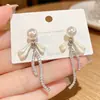 Brincos Versáteis com Pedra Olho de Gato Cravejada com Diamantes de Zircônia, Brincos da Moda de Nicho High-End, Design Elegante, Exquisitos Acessórios de Orelha Atacado