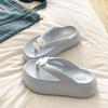 Chanclas de Oso de Dibujos Animados Lindas Estilo Ins de Playa Eva Sandalias de Verano Nuevas de Moda con Suelas Gruesas Antideslizantes que Aumentan la Altura