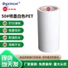 Papel para etiquetas adhesivas de impresión de inyección de tinta material impermeable removible 50# blanco PET adhesivo impresión sintético