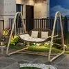 Silla Mecedora de Exterior, Silla Colgante, Cuna Doble para Patio, Hamaca para Terraza de Casa, Jardín, Patio Pequeño, Cesta Colgante, Columpio de Exterior