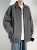 Chaqueta de estilo retro japonés con cuello vuelto para hombre, abrigo suelto simple de marca moderna para primavera y otoño, top casual de moda para hombre