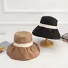 Chapéu de Pescador Feminino de Verão Chapéu de Sol Estilo Coreano Chapéu de Sol para Viagem ao Ar Livre Estilo Coreano Moda Simples Chapéu de Proteção Solar Venda por Atacado