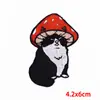 Pegatinas de tela bordadas de gato de dibujos animados nuevas de gran venta animal ropa para niños accesorios personalizados parche punto bordado termoadhesivo
