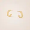 Pendientes Mismo Estilo Sun Qian Campana de Camello Estilo Yun Yang Tamaño C Diseño Pendientes de Aro Texturizados Pendientes de Botón Versátiles para el Trabajo Accesorios