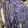 Opcional multicolor 4x13mm cilíndrico roxo azul pilar de pedra imperador Jaspe Impressão