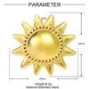 Collar Colgante DIY Cruzado Grande Corazón de Sol Mariposa Acero de Titanio Pendiente Colgante Flor Estrella de Mar Femenina Acero Inoxidable