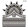 Adesivos de Tatuagem para Costas da Mão Mandala com Padrões Retrô, Adesivos de Tatuagem Florais Exóticos da Moda