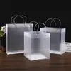 Bolsa de Presente Plástica Fosca Criativa Bolsa Tote de Compras Transparente em PVC Embalagem para Roupas Maquiagem Lembrancinhas Personalização