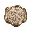 Série de Natal Adesivos de Selo de Cera Bronze Antigo para Envelopes, Convites, Garrafas de Vinho e Decoração de Presentes