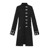 Halloween Amazon Abrigo Europeo y Americano para Hombre Color Sólido Moda Steampunk Retro Uniforme para Hombre Cuello Alto Ropa