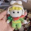 Muñeca de Monstruo de Tres Ojos Colgante de Lana Colgante Tejido a Mano Producto Terminado Muñeca de Ganchillo Hecha a Mano Colgante de Ganchillo Producto Terminado
