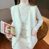 Chaleco de Punto Estilo Pequeño Chanel para Mujer 2026 Otoño Invierno Nuevo Piel Sintética de Visón Chal Versátil Ropa de Abrigo para Mujer Ropa para Mujer