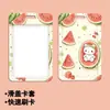 Porta-cartão de desenho animado de frutas fofo em ABS para cartões de estudante, cartões de refeição, crachás de trabalho e cartões de controle de acesso, disponível em grandes quantidades em estoque
