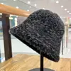 Sombrero de Pescador de Piel de Visón para Otoño e Invierno para Mujer, Engrosado y Cálido, Hace que la Cara Parezca Más Pequeña, Sombrero de Pescador de Felpa, Estilo Coreano, Elegante y Versátil