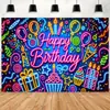 Tecido de Fundo de Aniversário Transfronteiriço da Amazon Festa de Aniversário Festa em Família Decoração Suprimentos Pano para Pendurar Pode Ser Personalizado Atacado