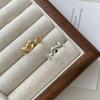 Estilo francês Anel de estilo europeu e americano Costura geométrica Anel irregular S925 Sterling Silver ins Light Luxury Dedo indicador feminino