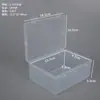 Caja rectangular, alta, de plástico transparente para empaque de papelería, joyería, ferretería, componentes electrónicos y organización y almacenamiento de equipo de pesca