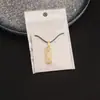 Nuevo Colgante Ping An de Bambú con Incrustaciones Doradas en Imitación de Jade Blanco Hebilla Ping An Collar Colgante de Pez Anual Accesorios de Joyería Colgante