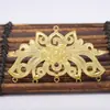 Acessórios para joias diy pingente de borla de lótus em cobre fundido 38*62mm acessórios de vestuário chinês feitos à mão material para grampo de cabelo de noiva