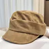 Boina de lana versátil vintage, estilo coreano, sombrero octagonal de pico de pato para adelgazar el rostro para mujer, sombrero de equitación cálido a prueba de viento para otoño e invierno