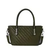 Bolsa de alta qualidade com padrão trançado de nicho para mulheres, nova moda 2026, bolsa transversal versátil retrô, bolsa de mão, bolsa saco