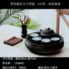 Juego de Té Kung Fu de Arcilla Púrpura con Tetera, Tazas de Té, Bandeja de Té, Juego de Té de Cerámica, Cuenco Redondo para Lavar el Té, Almacenamiento de Agua, Jia Shi Hua