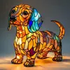 Serie de Perros Nuevos Transfronteriza Adornos de Resina Luz Nocturna LED Estatua de Animal Artística Decoración Creativa para Escritorio del Hogar