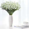 Ramo de Gipsófila Artificial en Azul y Blanco, Flores Falsas para Decoración de Mesa de Sala de Estar, Decoración Nórdica Suave Arreglo Floral