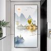 Novo estilo chinês sala de estar corredor de cristal porcelana pintura decorativa porta de entrada pendurada pintura corredor corredor mural vertical com moldura parede única