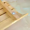 Taburete Plegable con Respaldo para Bañera de Madera de Cedro Silla para Bañera Accesorios de Madera Maciza para Salón de Belleza Baño