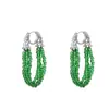 Nuevo Modelo 2025 Pendientes de Estilo Chino con Perlas Verdes y Borlas, Mismo Estilo que Liu Yifei, Estilo Nacional, Lujo Ligero, Nicho, Pendientes de Gama Alta