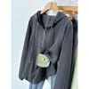 Otoño 2026 Nueva Moda Tallas Grandes para Mujer Versátil Casual Adelgazante con Capucha Sudadera Universitaria Superior Delgado