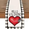 Amazon mais vendido Dia dos Namorados Dia das Mães Caminho de mesa anão vermelho de amor decoração de mesa vendas diretas da fábrica de mesa