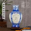 Adornos de Jarrón de Cerámica de Jingdezhen Sala de Estar Arreglo Floral Porcelana Hueca Pastel Estilo Chino Moderno Decoraciones para el Hogar Gabinete de Vino