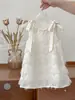 Vestidos de Verano para Niñas Estilo Nuevo Vestido con Tirantes y Borlas para Bebé Vestido de Princesa con Lazo Envío Transfronterizo