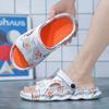Zapatos de Playa de Talla Grande Transfronterizos para Hombre con Letras Camuflaje Pantuflas Personalizadas Verano Exterior Hogar Doble Uso Sandalias para Conducir