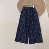 Pantalones Casuales de Lana Cómodos con Estampado Fluido para Otoño 2025 Adelgazantes Versátiles Artísticos para Mujer