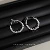 Moda Commuter Alto Sentido Chapado 14K Plata Quebrada Varios Dos Redondos Círculo Geométrico Pendientes Fábrica Moda Pendientes Joker