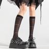 JK meias femininas primavera e verão meias finas listras horizontais Japonês estilo formal meias de bezerro Lolita na altura do joelho fabricantes lote