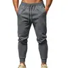 Calça de moletom masculina TK estilo europeu e americano, calça esportiva de fleece para atividades ao ar livre em todas as estações, corte solto, cor sólida, simples, versátil e casual