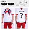 Conjunto de Uniforme de Fútbol por Sublimación Personalizado Nuevo de Secado Rápido Transpirable Camiseta de Fútbol Verano Deportes al Aire Libre Hombres Manga Corta