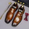 Sapatos sociais masculinos de couro, novos sapatos casuais estilo britânico, sapatos de couro retrô modernos com fivela, slip-on para homens
