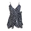 Traje de baño de una pieza con falda, estilo francés, floral, con tirantes de acero, estilo boxeador conservador, para aguas termales.