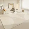 O tapete inteiro, almofada de mesa de centro, manta de sofá, tapete de veludo, tapete antiderrapante resistente a manchas e fácil de cuidar para sala de estar