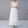 2025 Verano Nuevo Chaleco Vestido Largo Bebé Algodón Bordado Elegante Viaje Holgado Versátil Vestido Grande