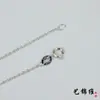 Corrente de elos cruzados brilhante S925 corrente de elos O prateada corrente curta para clavícula colar simples prateado com banho de ouro branco