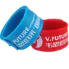 Anel pop de silicone de vários tamanhos e cores variadas, pulseira esportiva de tapa para adultos e crianças, impressão colorida, pulseira criativa