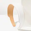 He Ming Versión Coreana Simple Lujo Ligero Gama Alta Diadema de Cuero para Mujer Versátil Diadema Curvada Hacia Adentro Lavado de Cara Presión del Cabello Accesorio Ancho para el Cabello