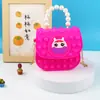 Bolso Bandolera Vanguardia para Hombro Niños Bandolera Bolso de Mano Perla Burbuja Bolso Bandolera de Silicona para Hombro Bolso Gelatina