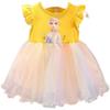 Vestido de Niña Frozen, Vestido de Verano para Niña Elsa, Vestido de Princesa de Manga Corta para Bebé Niña, Moderno y de Alta Gama